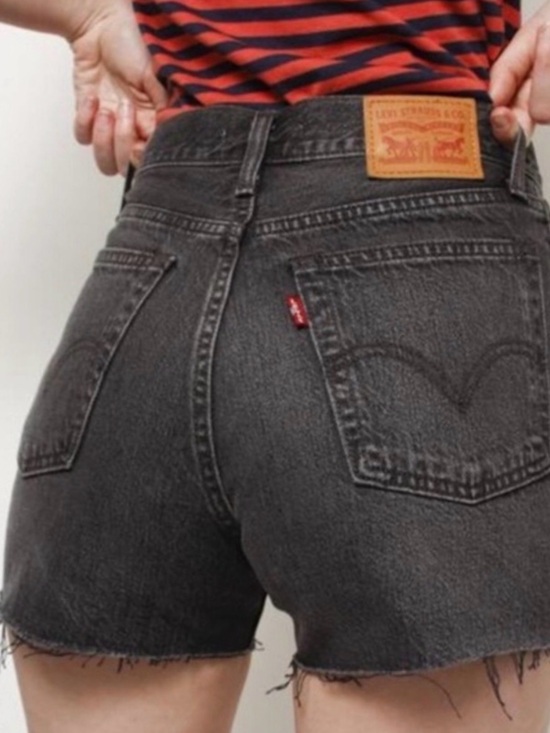 Levi's Pants - Levi’s 501 Original Mid Rise Black Cut-Off Denim Shorts